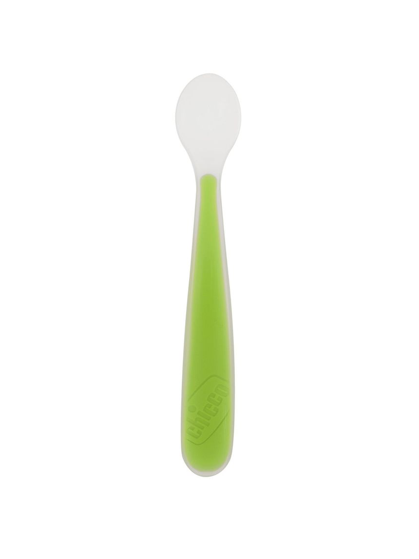 Cucchiaio morbido silicone 6m+ verde - chicco