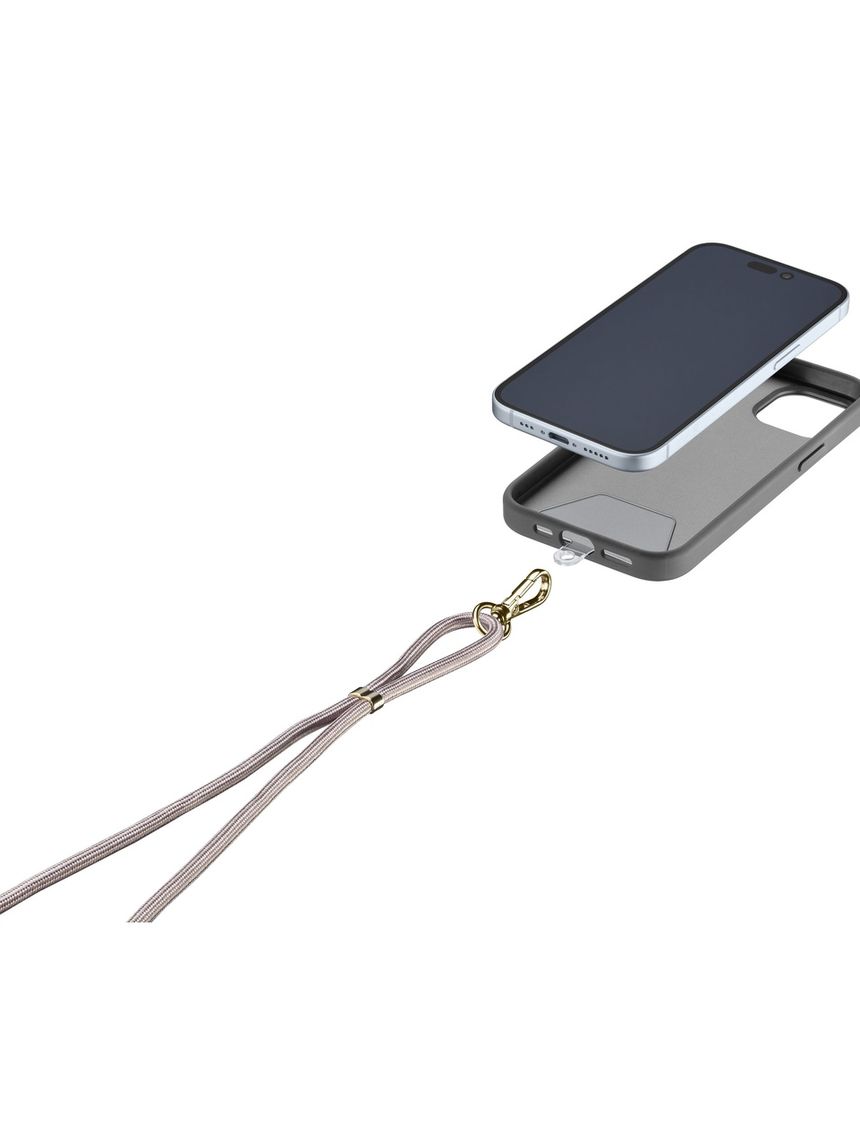 Laccio da collo porta telefono universale oro rosa - cellularline