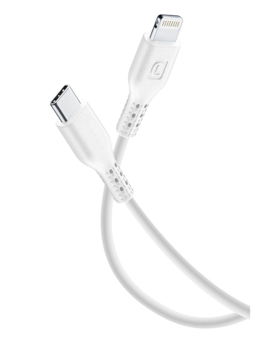 Cavo power cable 120 cm usb c to lightning bianco per dispositivi apple - cellularline