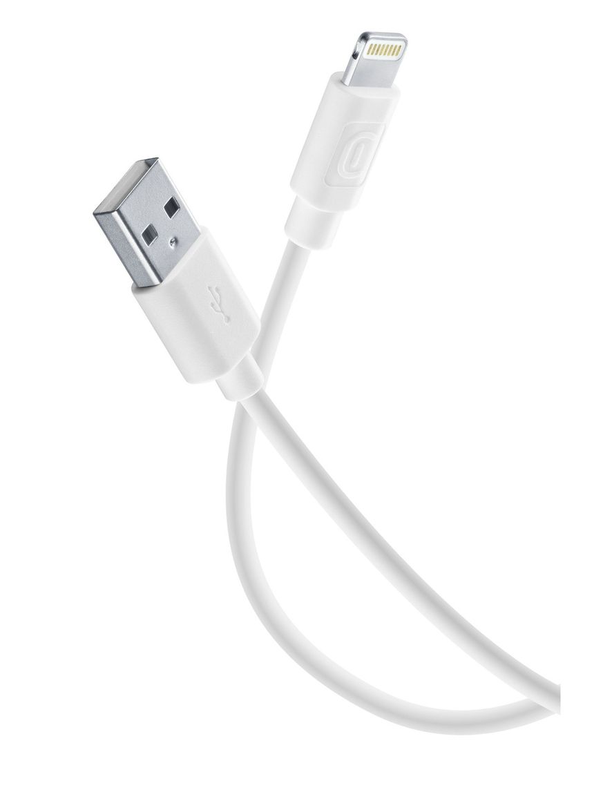 Cavo power cable 120 cm usb a to lightning bianco per dispositivi apple - cellularline