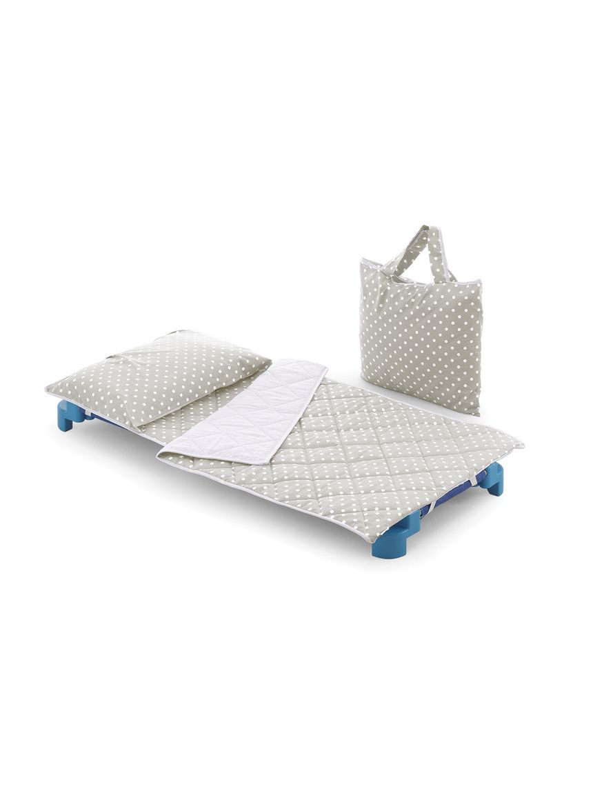 Set asilo trapuntato per brandina pois tortora - italbaby