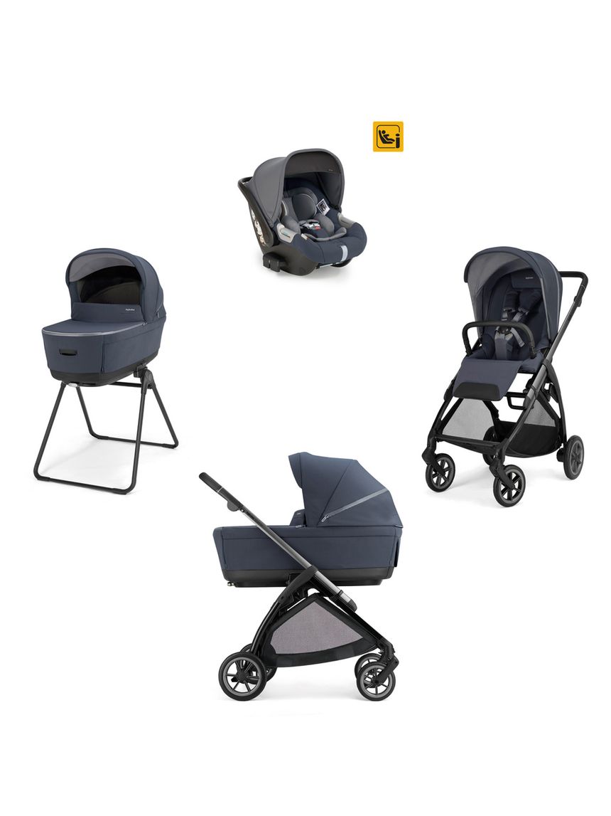 Xxx electa system quattro - rooftop blue con telaio iron e seggiolino auto darwin infant - inglesina
