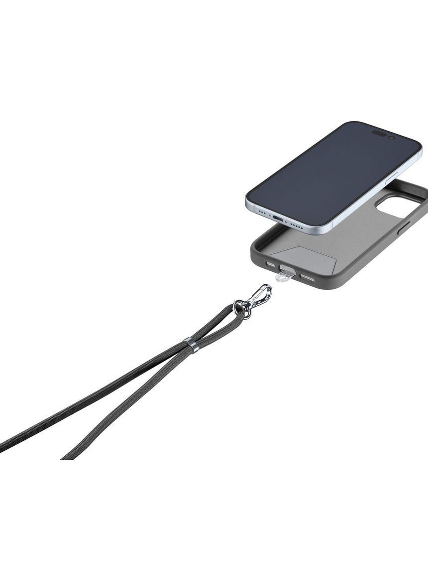 Laccio da collo porta telefono universale nero - cellularline