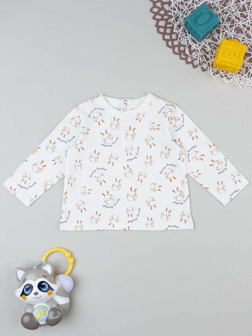 T-shirt maniche lunghe bimbo stampa allover