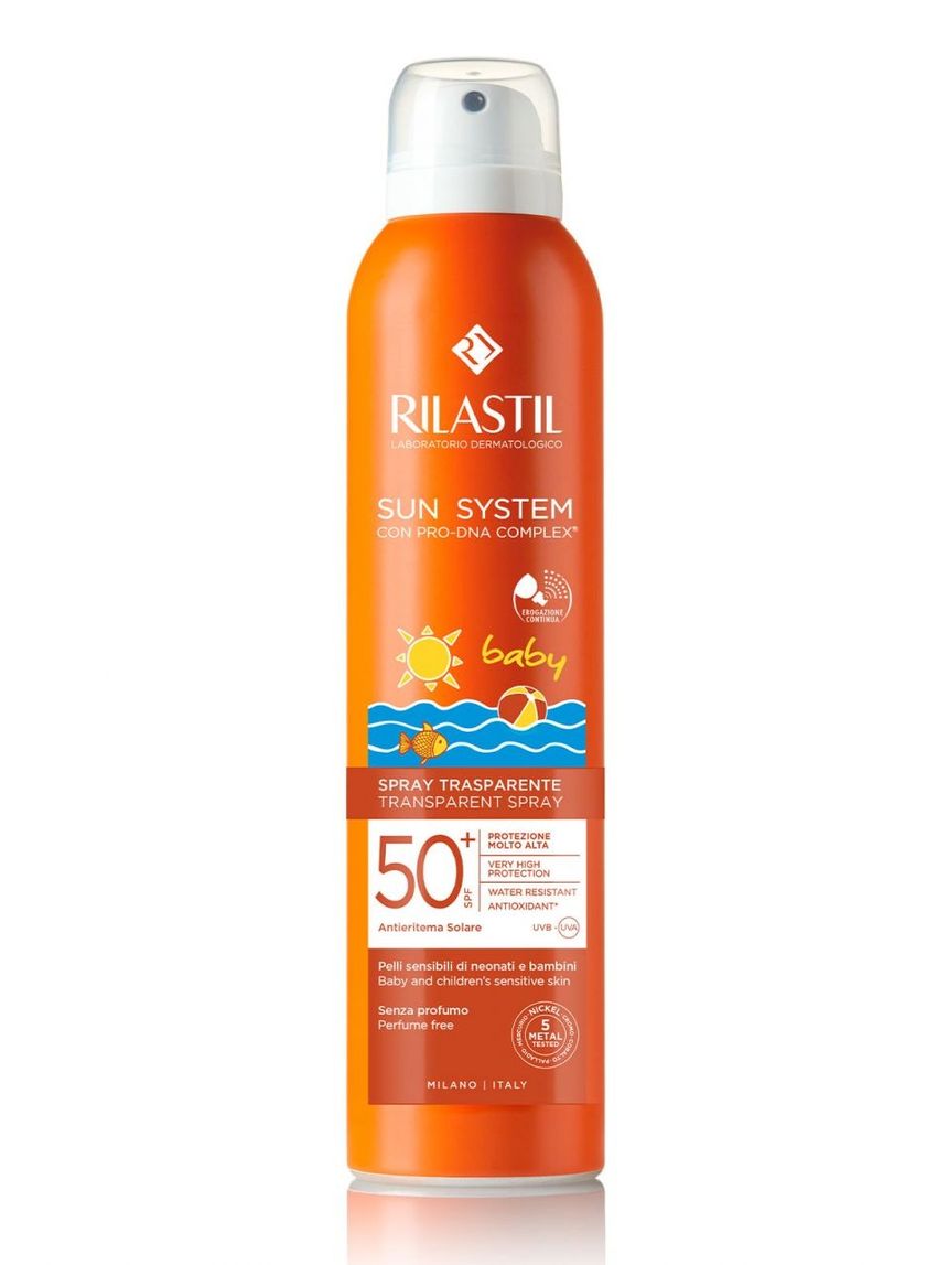 Sun system baby spray transparent spf 50e 200ml - rilastil