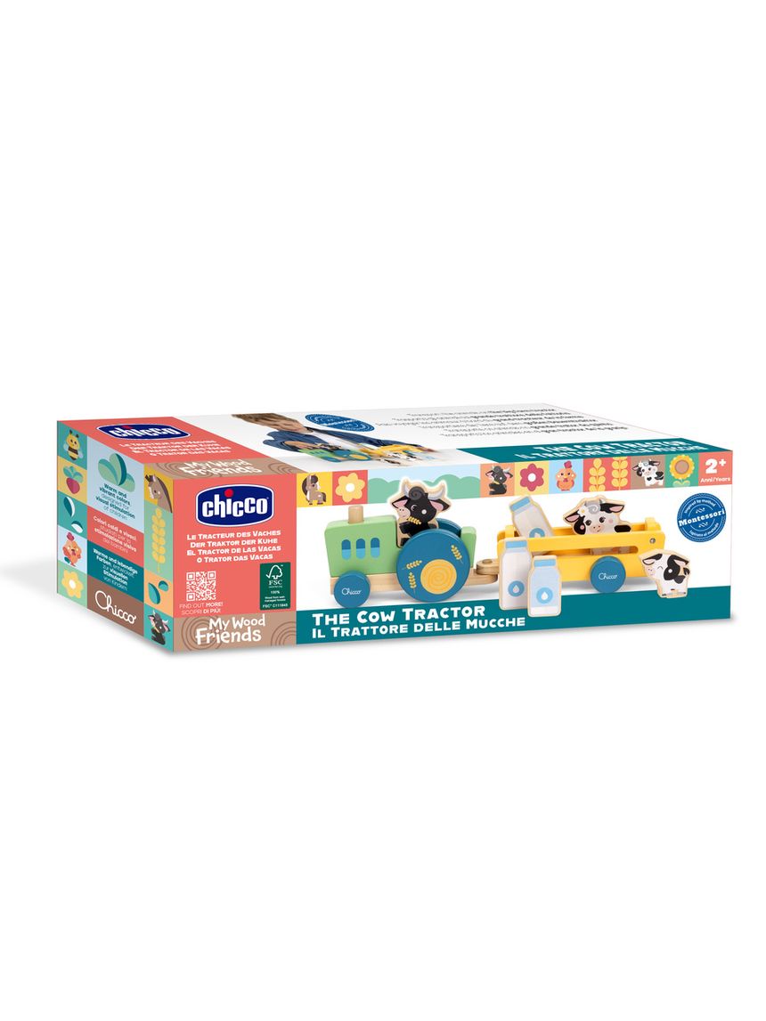 Gioco legno trattore delle mucche