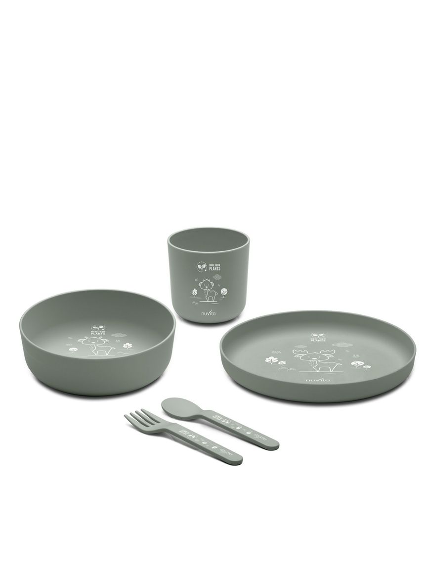 Set pappa in bioplastica - 8465 / sage green - nuvita