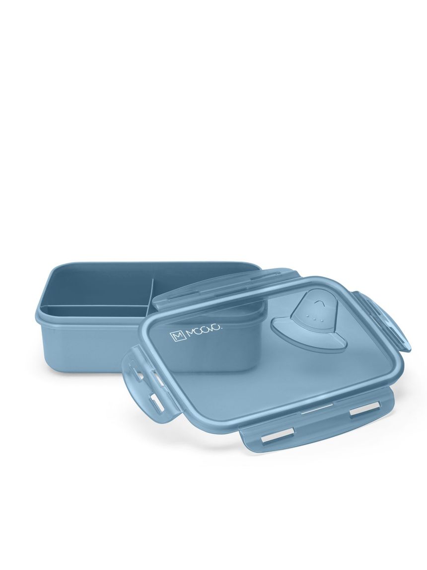 Lunch box per bambini a scomparti fissi da 1000ml - kiddiekit 4430 / powder blue - nuvita