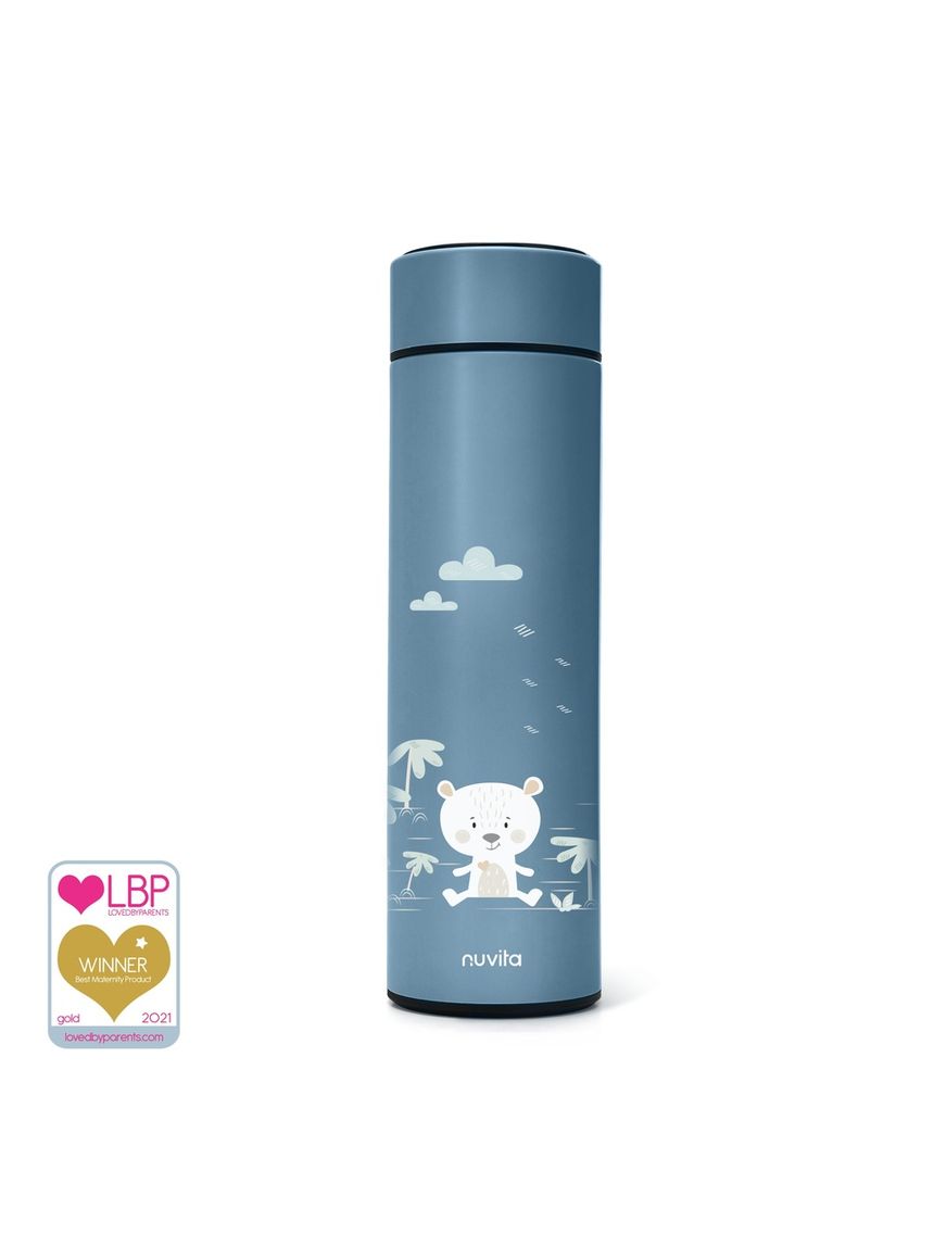 Borraccia termica da 500ml con termometro led - 4455 / powder blue - nuvita