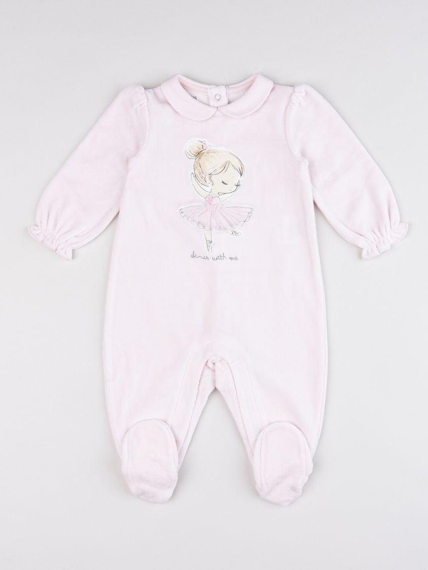 Tutina ciniglia rosa neonata  ballerina