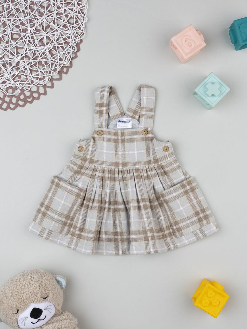 Scamiciato flanella bimba marrone