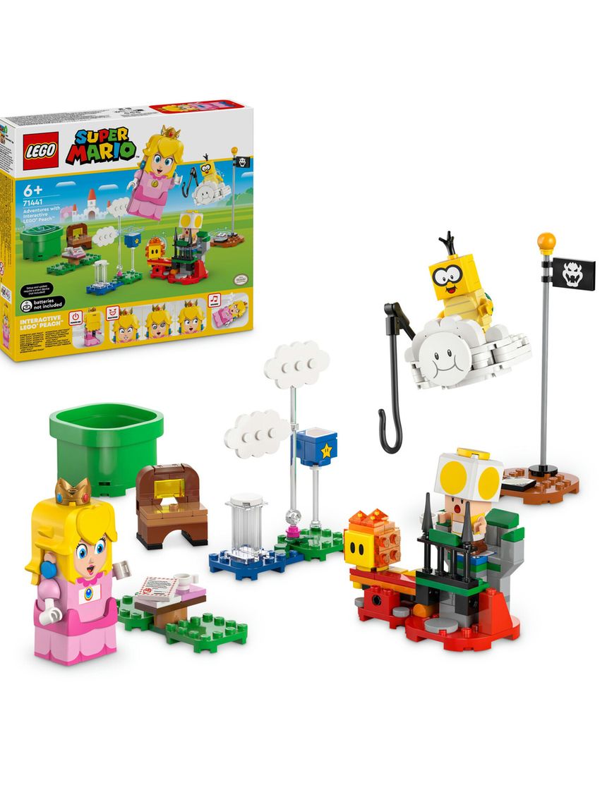 Lego super mario 71441 avventure di lego peach interattiva, giocattolo con personaggi e principessa nintendo per bambini 6+
