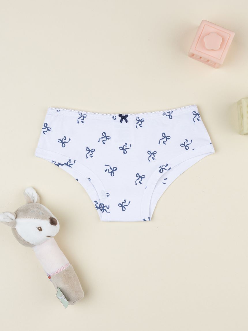 Slip bimba bianco fiocchi