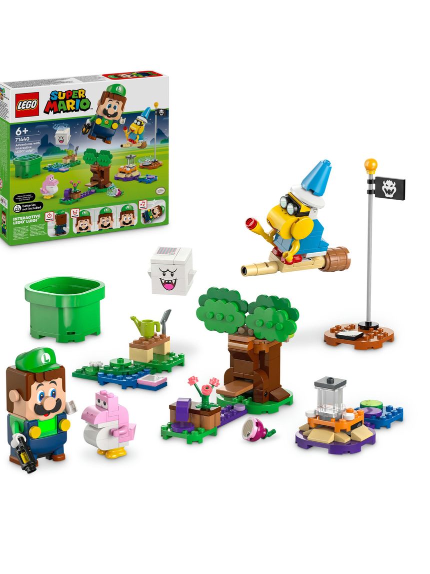 Lego super mario 71440 avventure di lego luigi interattivo, giocattolo con 4 personaggi nintendo da collezione per bambini 6+