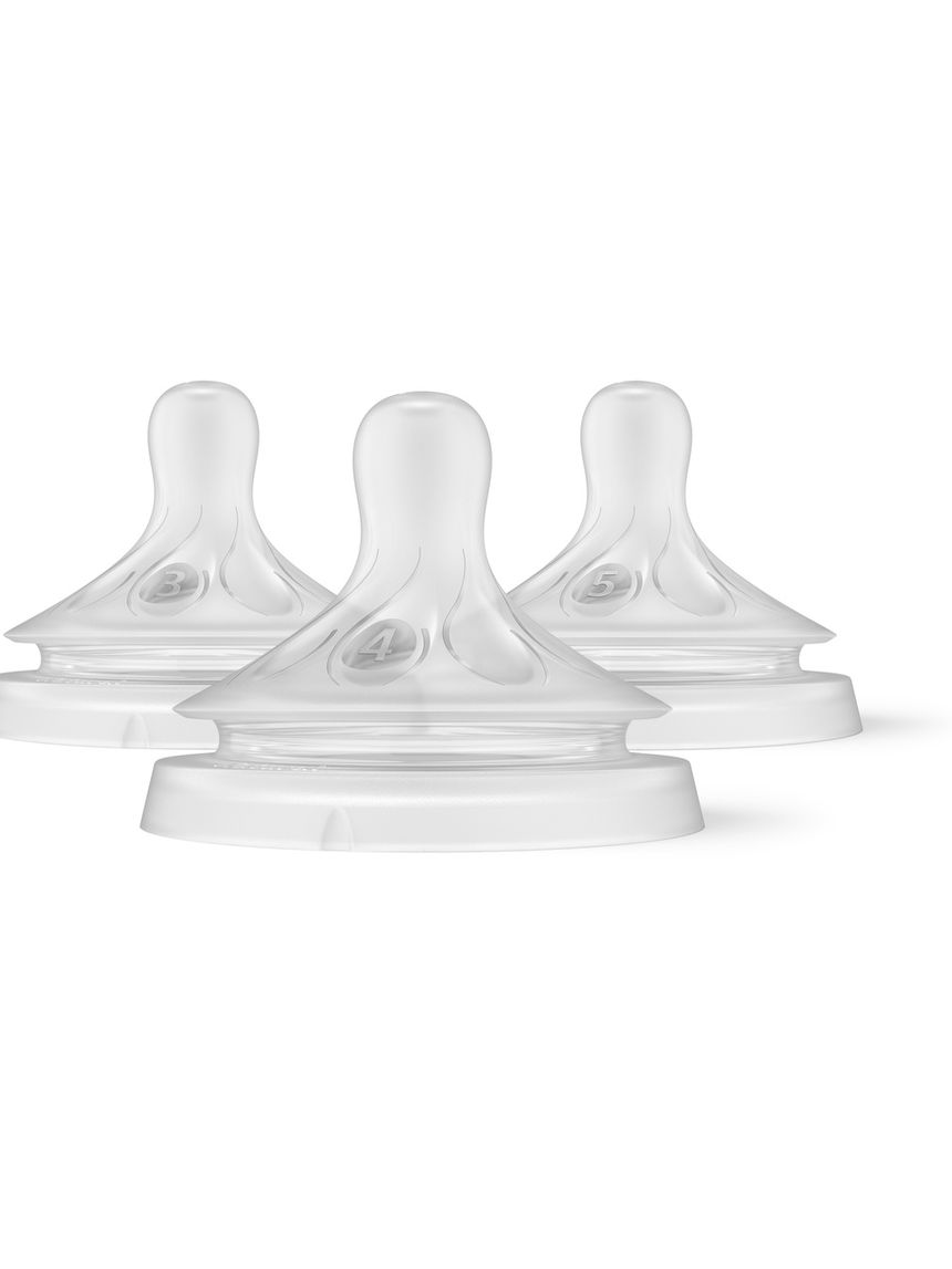 Tettarella natural response set di 3 pezzi confezione mix & match con tettarella x3 (flusso lento, medio, veloce) - philips avent