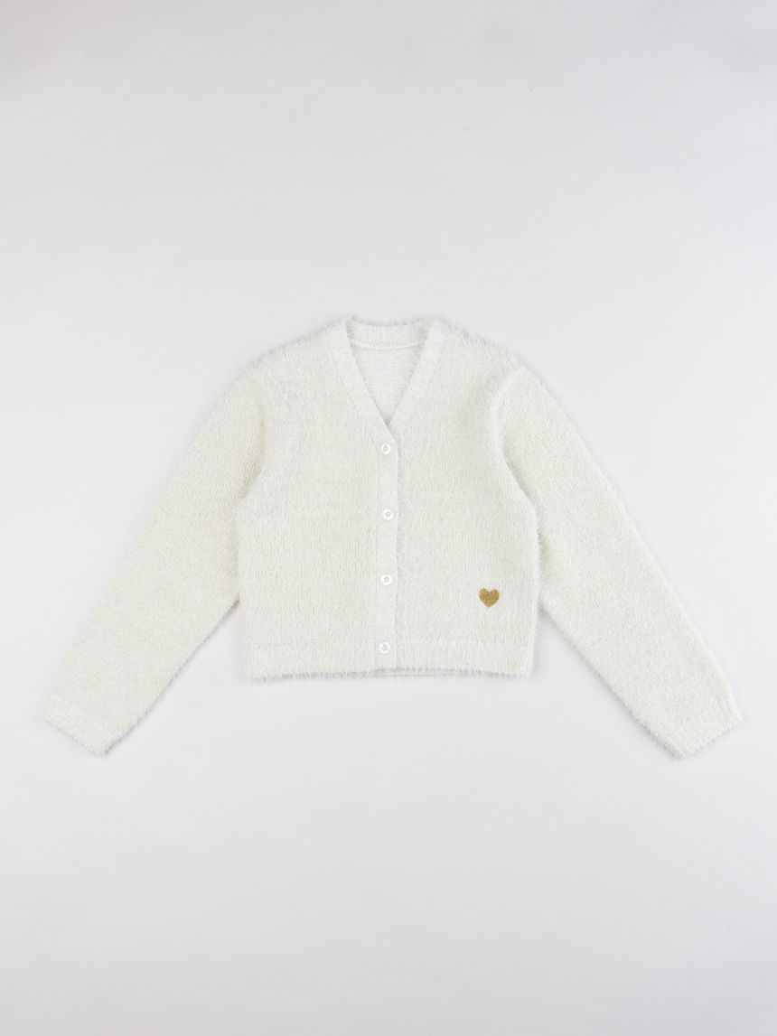 Cardigan morbido pana bambina