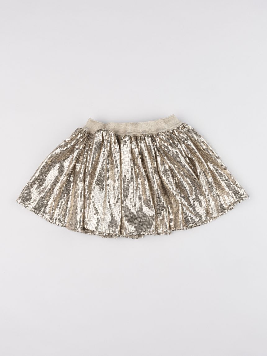Gonna paillettes magic champagne bambina