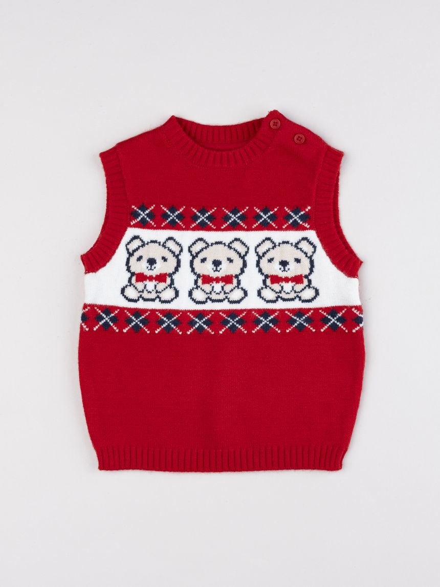Gilet classic rosso bimbo