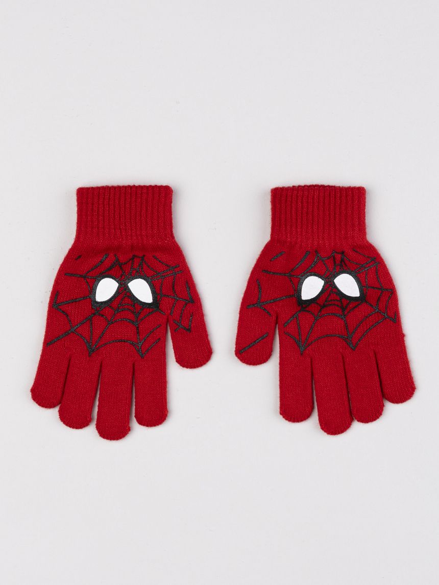 Guanti bambino rossi spiderman