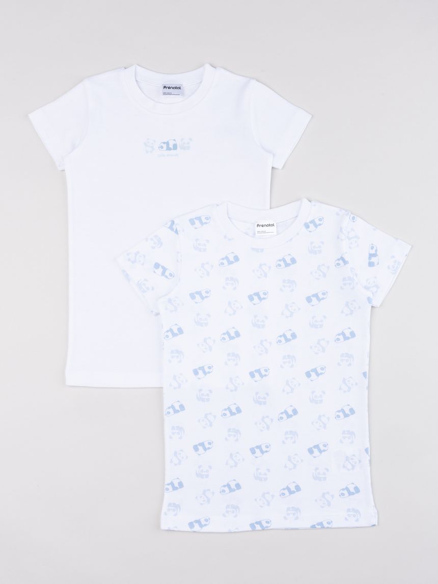Pack 2 t-shirt intime bimbo bianche stampate