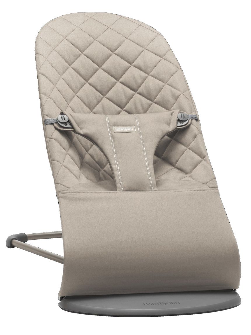 Sdraietta bliss tessuto trapunto classico grigio sabbia - babybjorn