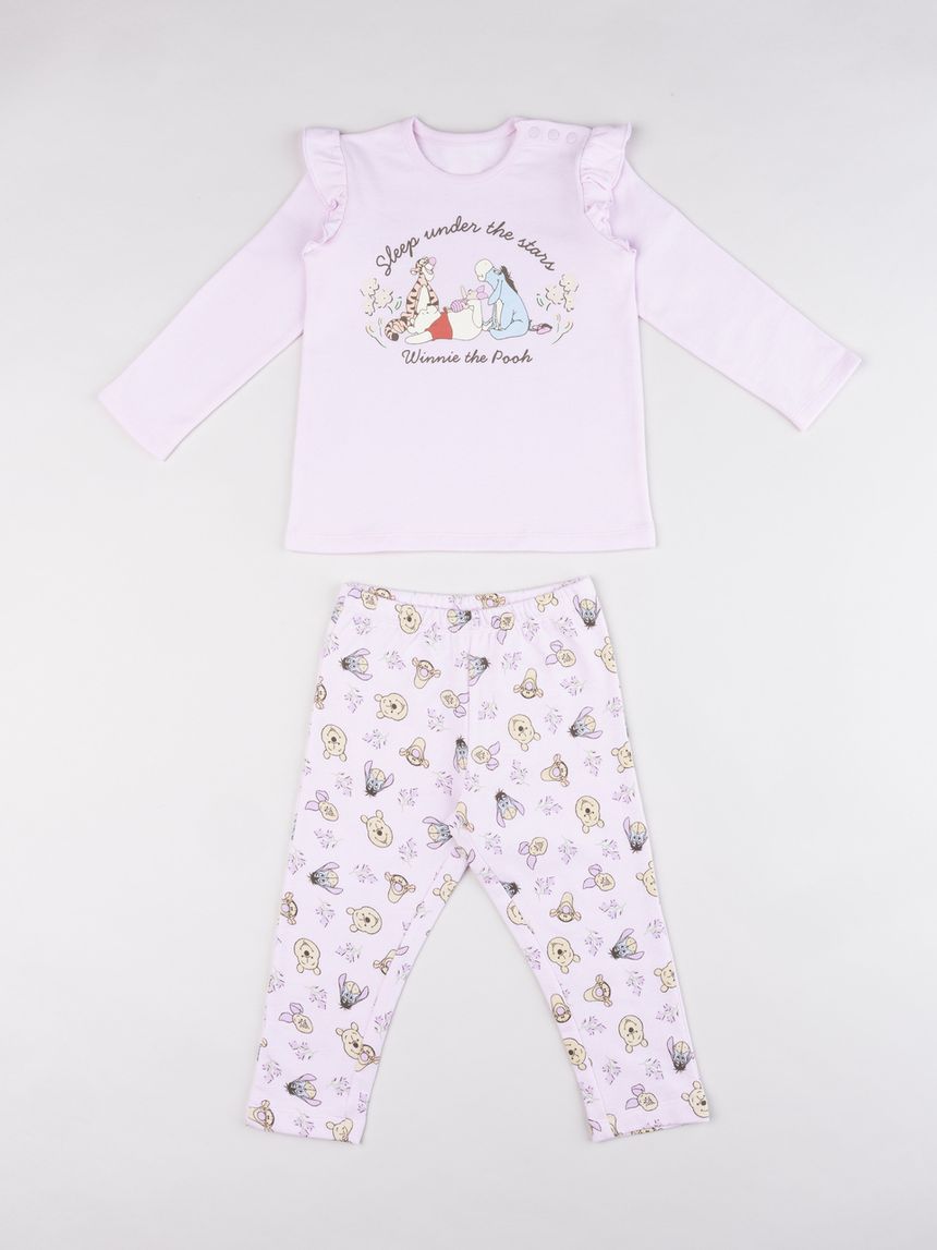 Pigiama felpato bimba rosa winnie the pooh