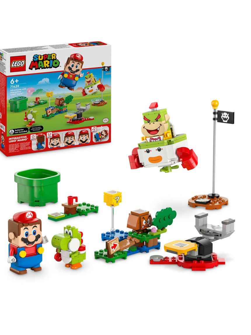 Lego super mario 71439 avventure di lego mario interattivo, giocattolo con personaggi nintendo da collezione, regalo bambini 6+