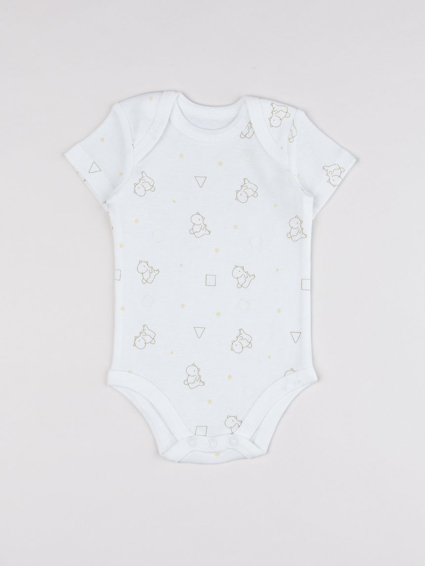 Body bimbo bianco stampato allover
