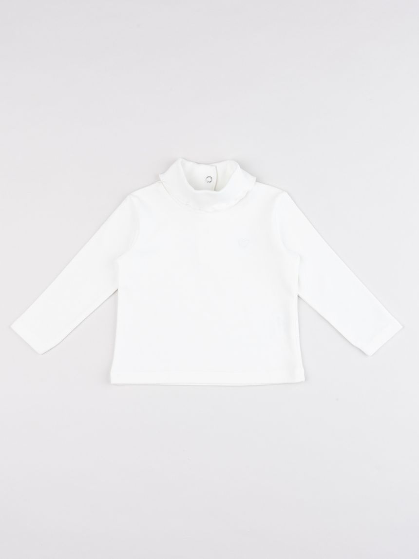 Lupetto bimba bianco in cotone