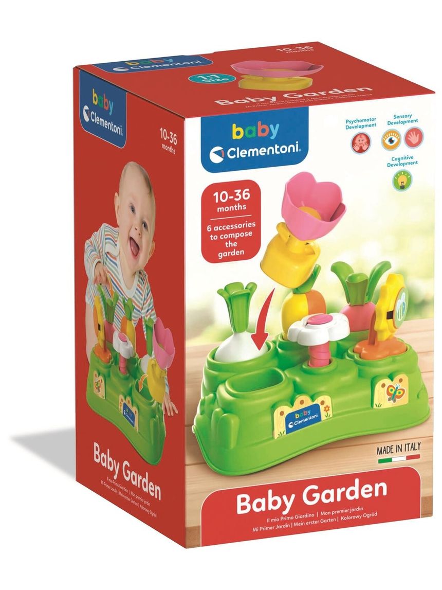 Baby clementoni - baby garden, gioco prima infanzia 10 - 36 mesi, made in italy