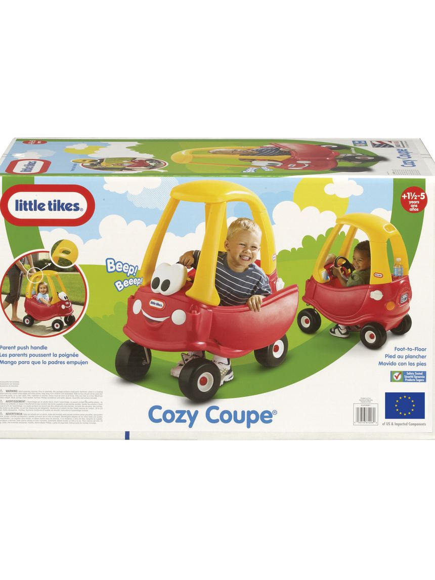 Little tikes cozy coupe - macchinina per bambini con clacson funzionante, interruttore di accensione e tappo del carburante