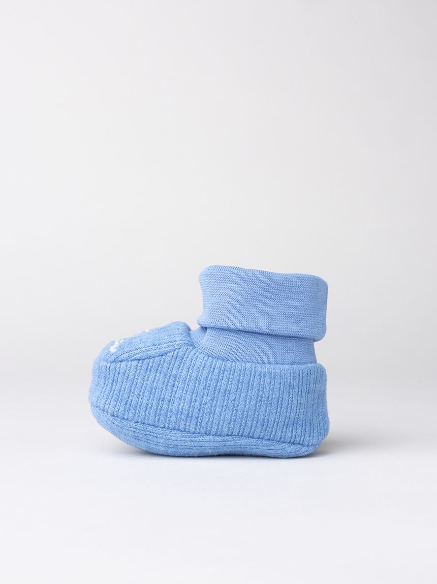 Scarpine babbucce primi mesi da neonato celeste