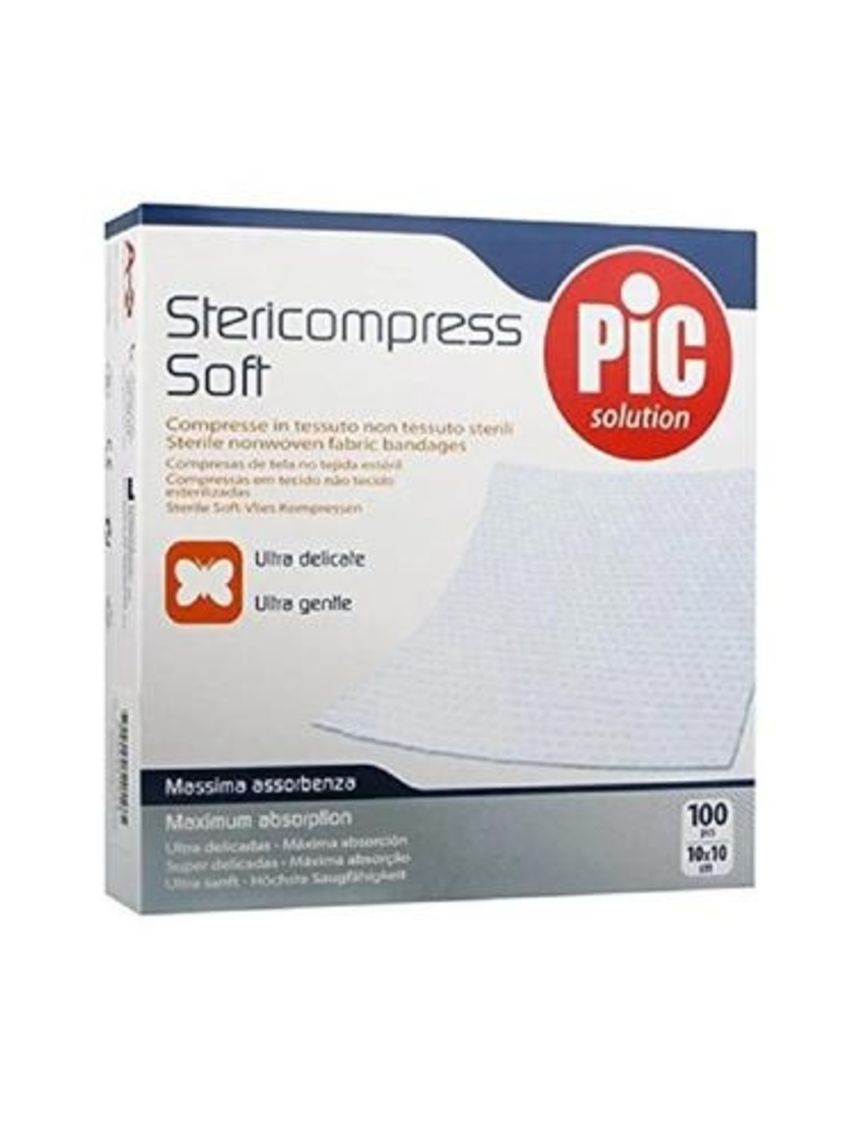 Pic stericompress soft garza sterile in tnt per ferite 10x10cm 100pz - pic