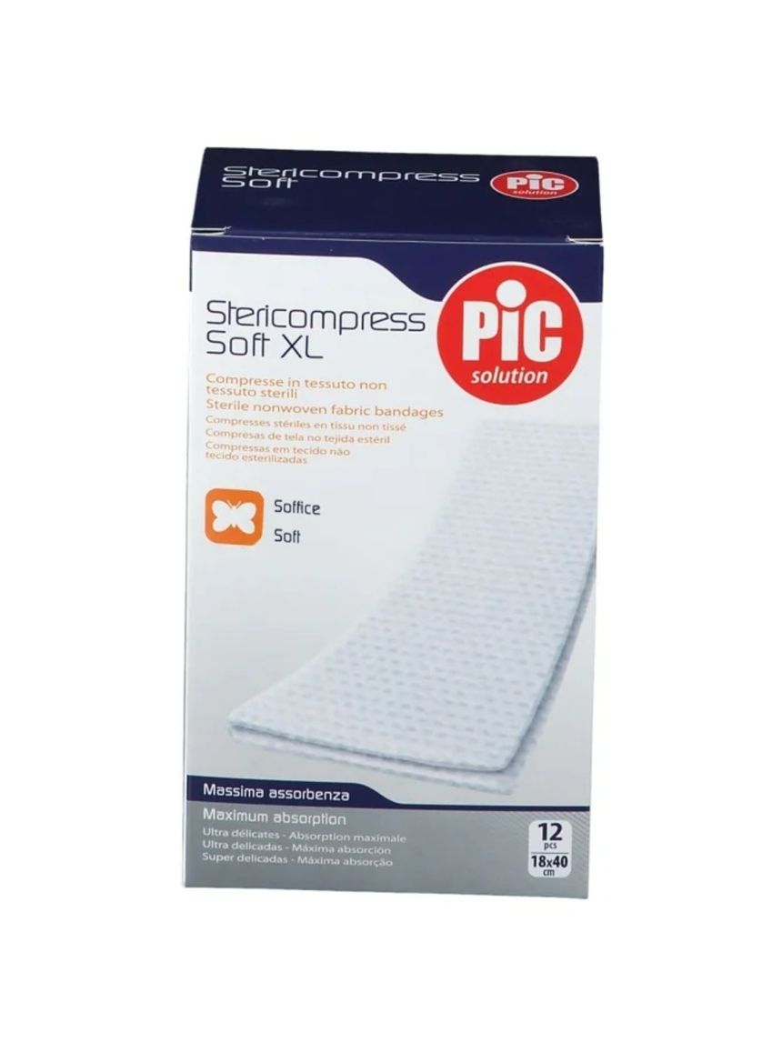 Stericompress soft garza sterile in tnt per ferite 18x40cm 12pz - pic