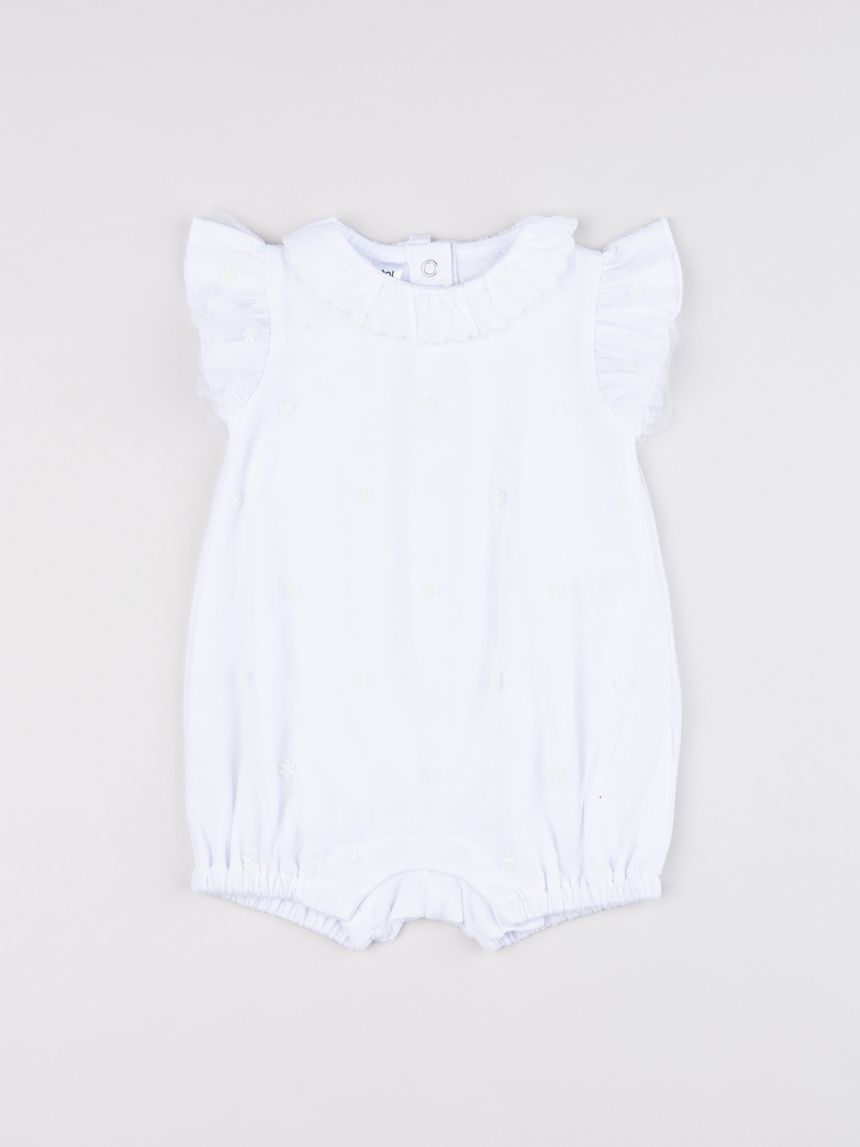 Pagliaccetto elegante bimba bianco