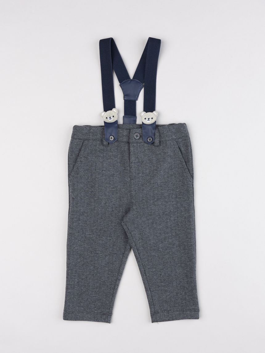 Pantalone classic con orsetto multicolore bimbo