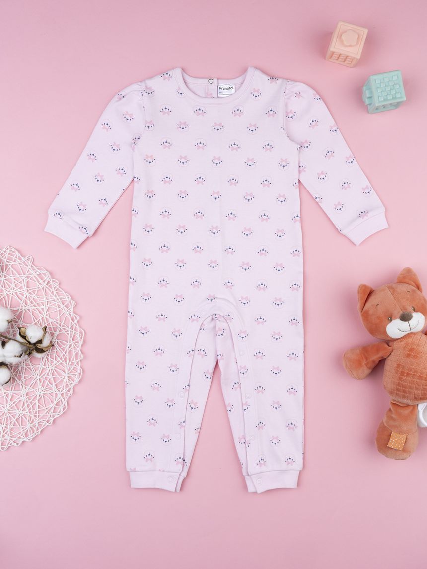 Pigiamone bimba rosa stampa orsi allover