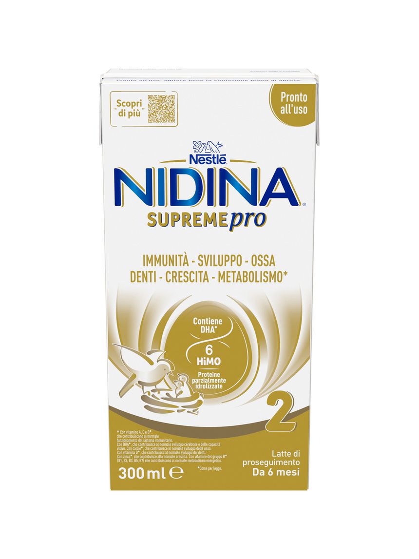 Nidina supremepro 2 latte di proseguimento liquido da 6 mesi brick da 300ml - nestle'