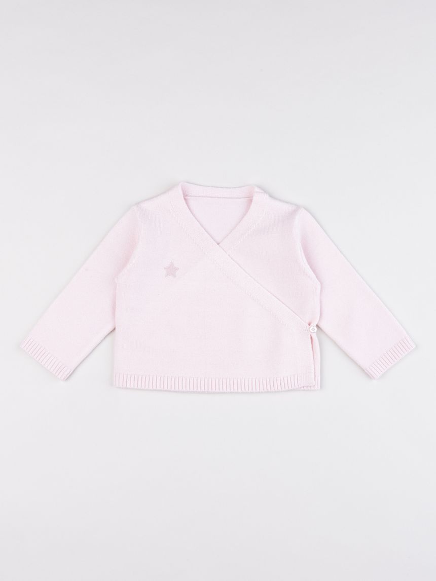 Cardigan bimba rosa kimono