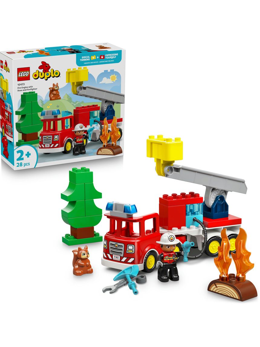 Lego duplo town autopompa con manichetta e pompiere - 10473