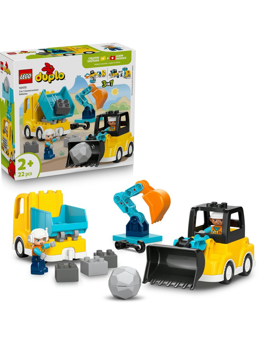 Lego duplo town veicoli da cantiere 3 in 1 - 10475
