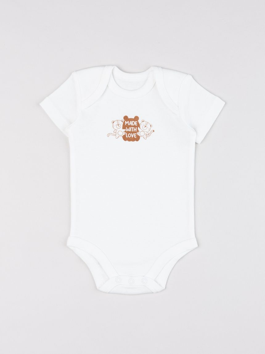 Body mezza manica bimbo bianco "orsetti"