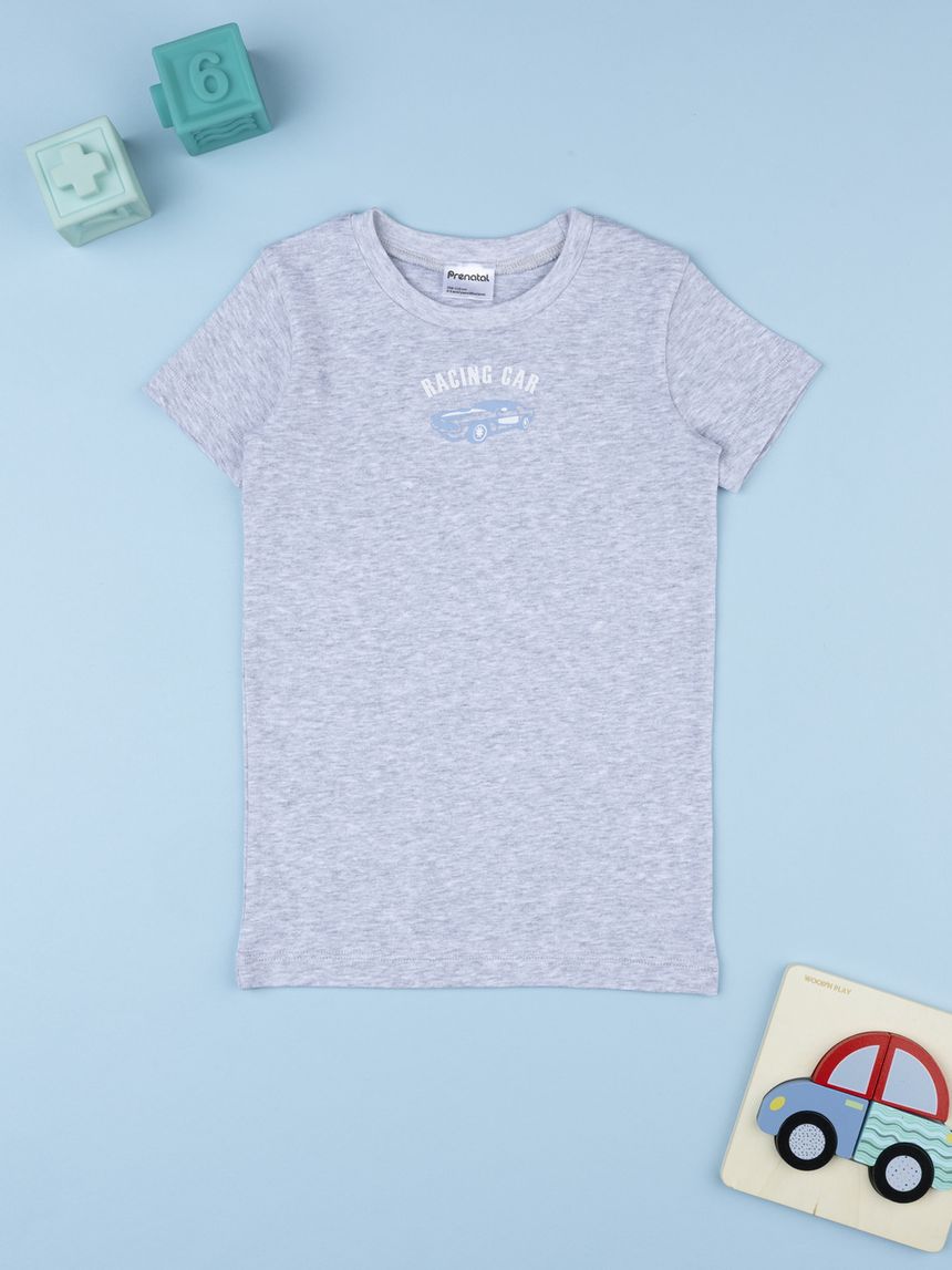 Maglia intima bimbo grigia macchine