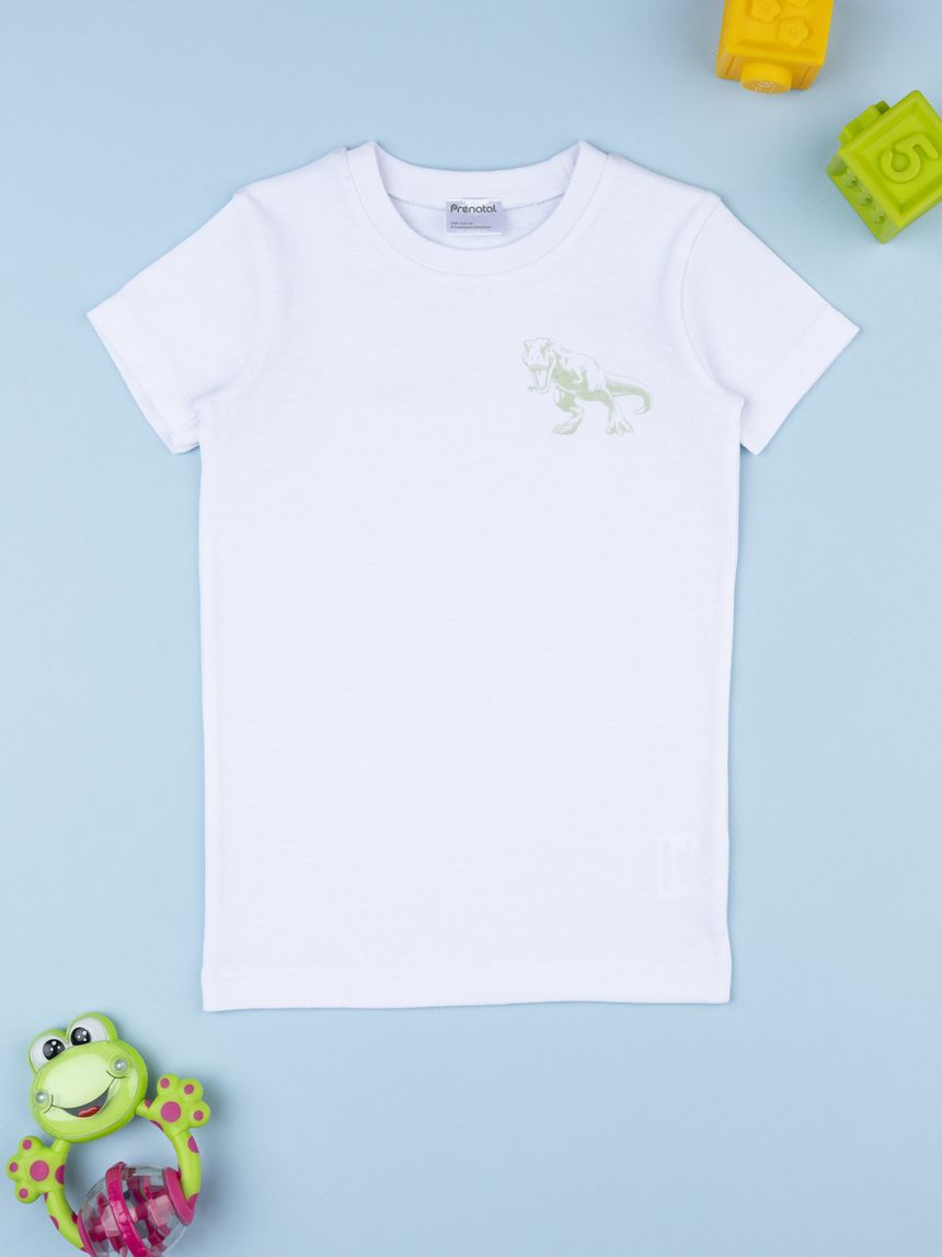 Maglia intima bambino bianca t-rex