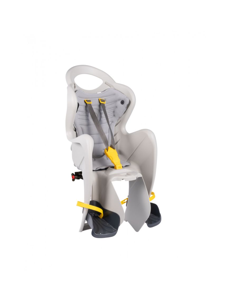 Seggiolino bici posteriore mr fox attacco al portapacchi silk grey - bellelli