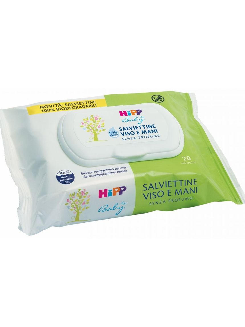 Salviettine viso e mani 20 pezzi - hipp