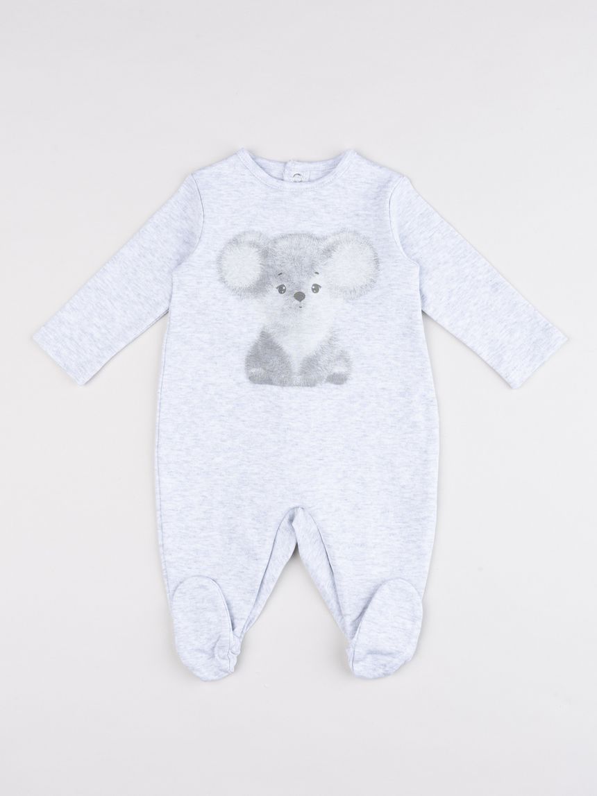 Tutina neonato grigia melange con koala