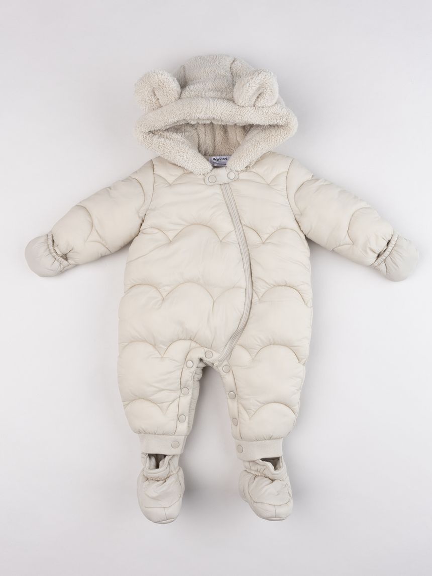 Tuta da neve neonato beige