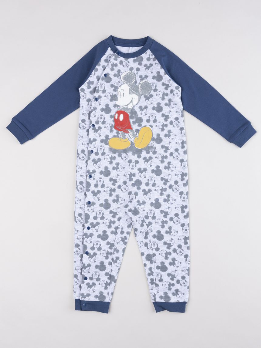 Pigiamone intero felpato bimbo mickey mouse