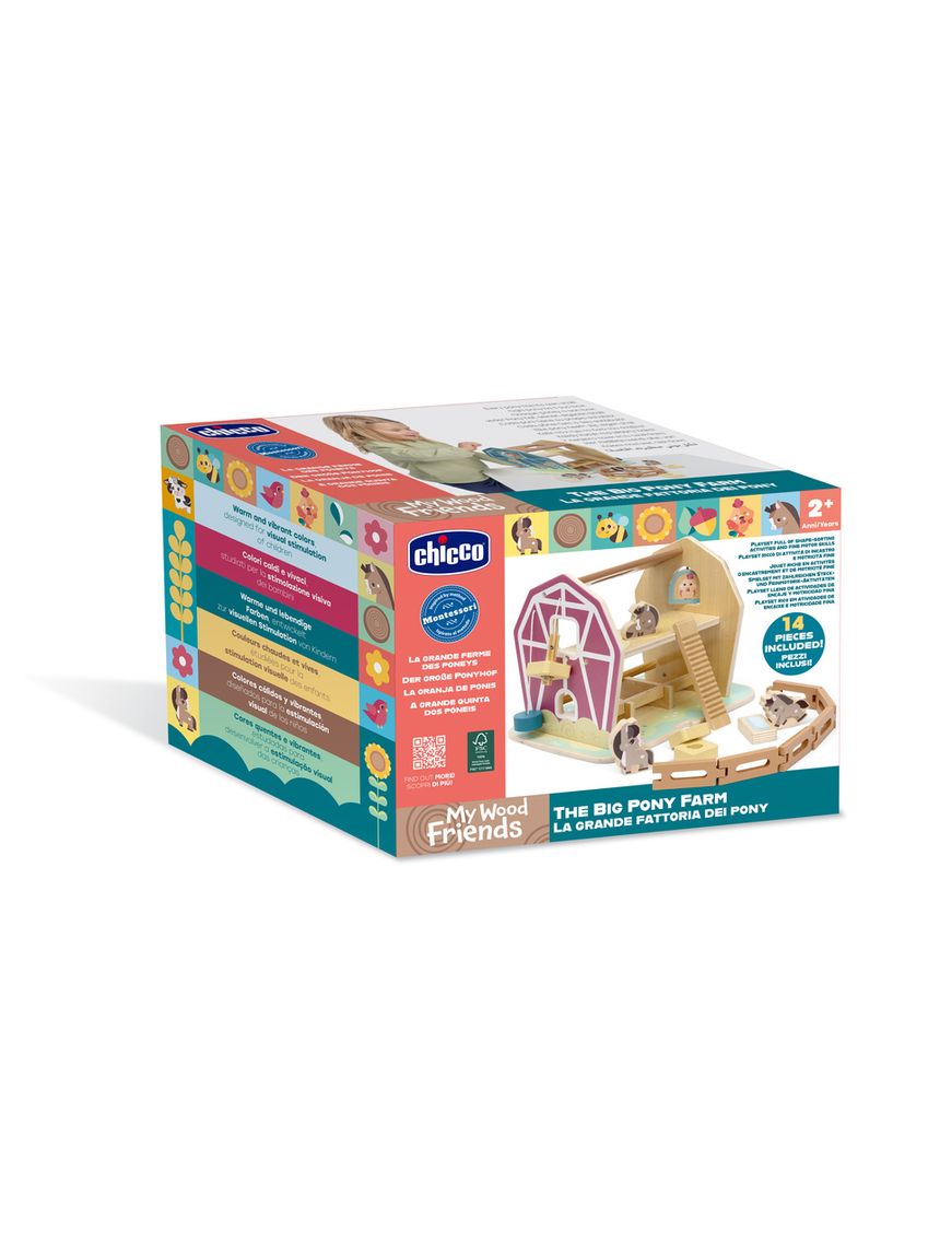 La grande fattoria dei pony in legno montessori